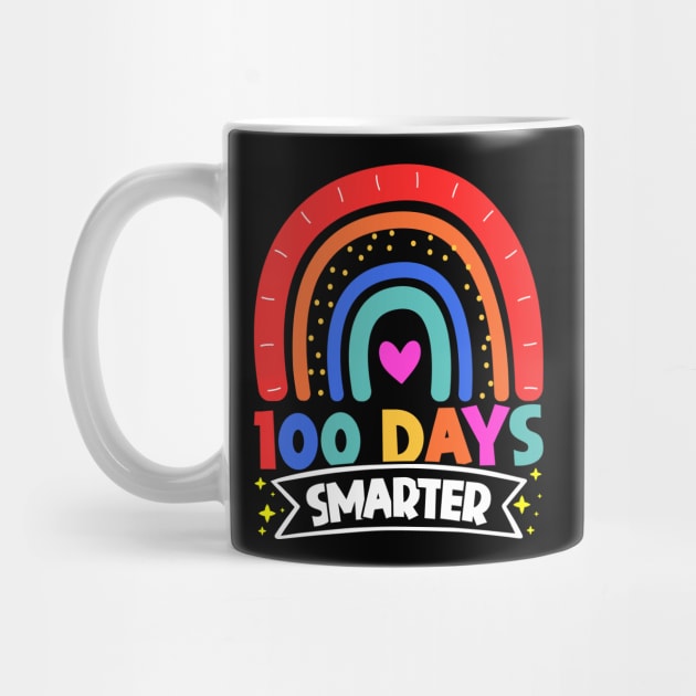 100th Days Smarter - Rainbow Design For Teachers, Educators, And Students by BenTee